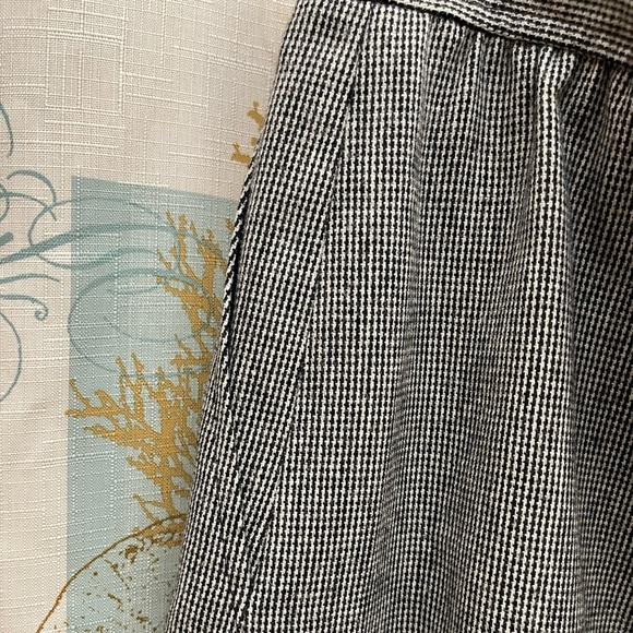 Evan Picone VTG 2 Piece Wool Black White Plaid Blazer Skirt Velvet Office Set - Picture 13 of 17